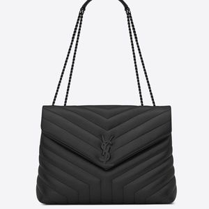 YSL LOULOU SMALL CHAIN BAG IN QUILTED "Y" LEATHER